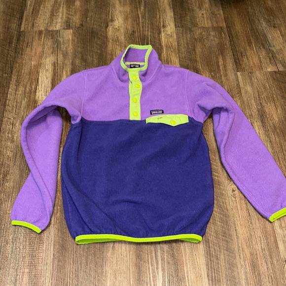 Patagonia Girls Fleece Pullover Synchilla  Sz 10 - Picture 1 of 5